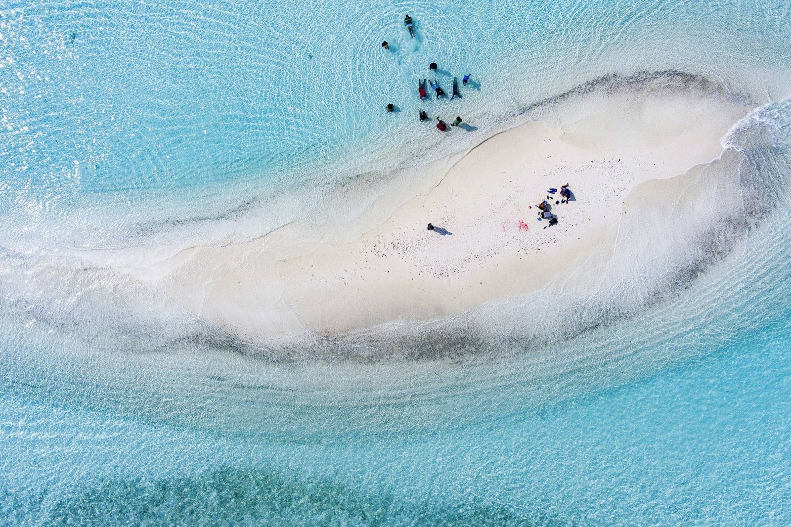 Private Sandbank mitten im Indischen Ozean