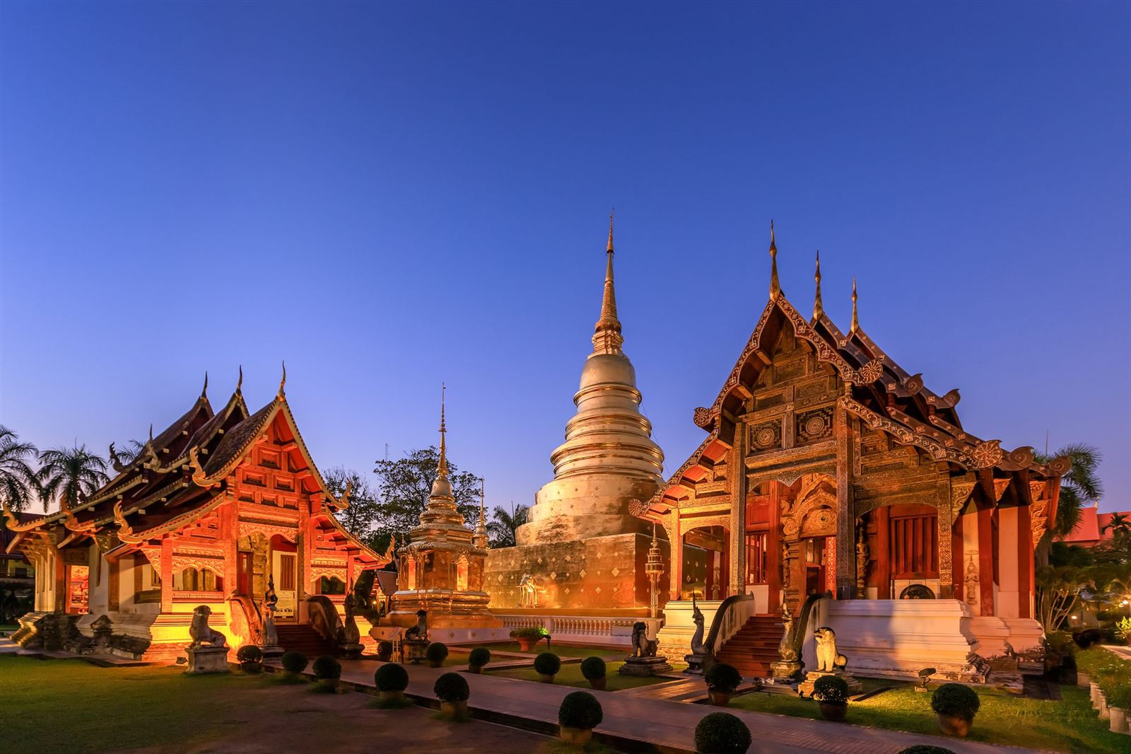 Wat Phra Singh temple in Chiang Mai, Thailand